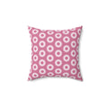 Pink Daisy Pattern Pillow — Decorative Square Throw Pillow