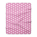 Pink Honeycomb Sherpa Blanket – Cozy Fleece Throw for Home & Gift