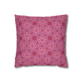 Pink Floral Fleur Kaleidoscope Decorative THROW PILLOW COVER— Floral Pattern Square Throw Pillow Cover