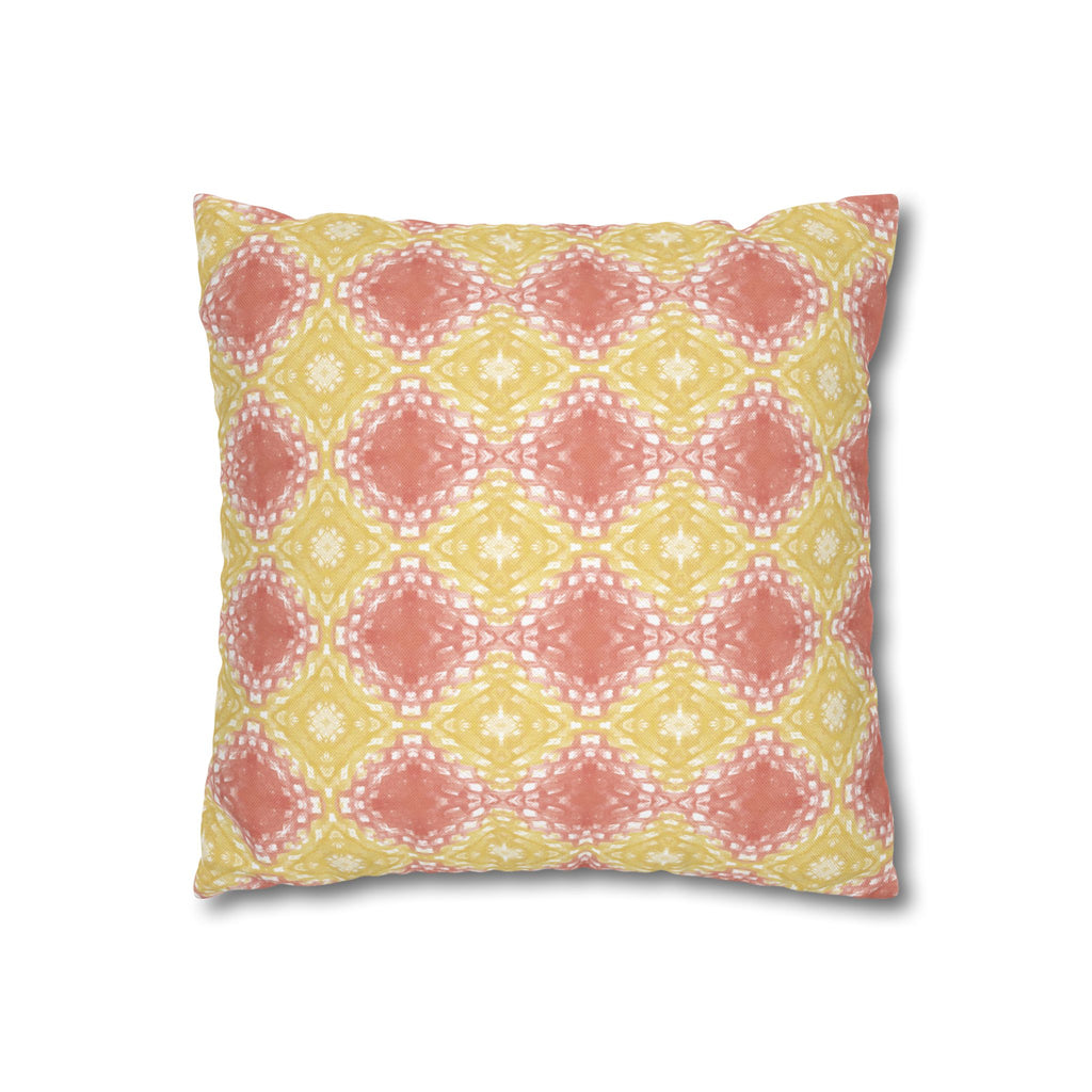 Pastel Boho Diamond Pattern THROW PILLOW COVER — Spun Polyester Decorative Cushion Cover