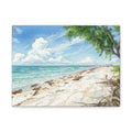 Coastal Beach Scene Matte Stretched Canvas (1.25")