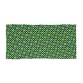 Green Floral Trellis Pattern Beach Towel