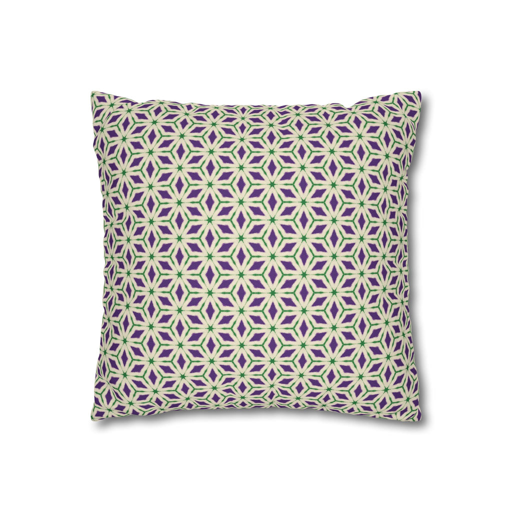 Purple & Green Floral THROW PILLOW COVER — Modern Moroccan Pattern Throw Pillow Cover