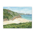 Cornwall Coastal Beach Watercolor Matte Canvas