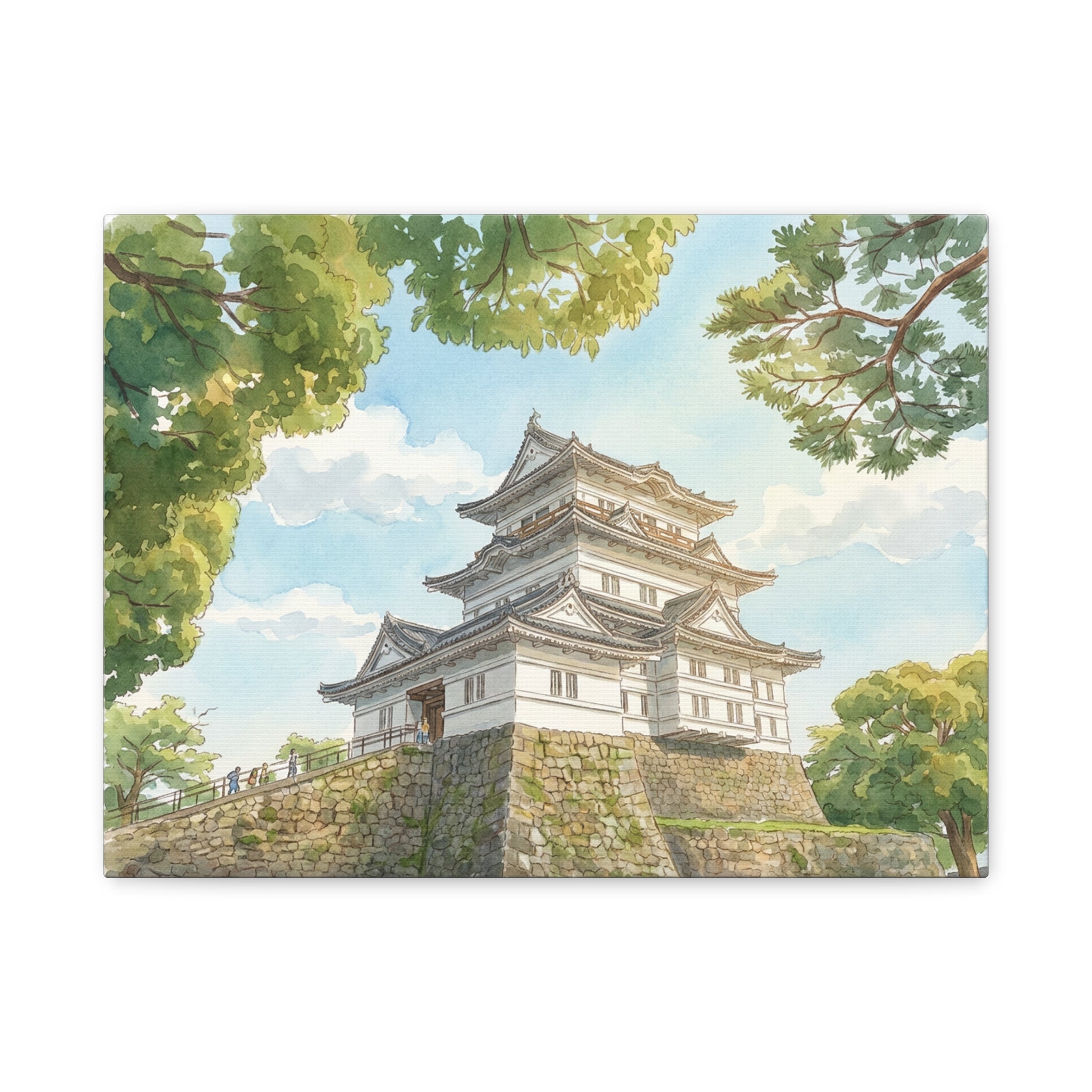 Japanese Odawara Castle Matte Canvas Wall Art – Stretched 1.25"