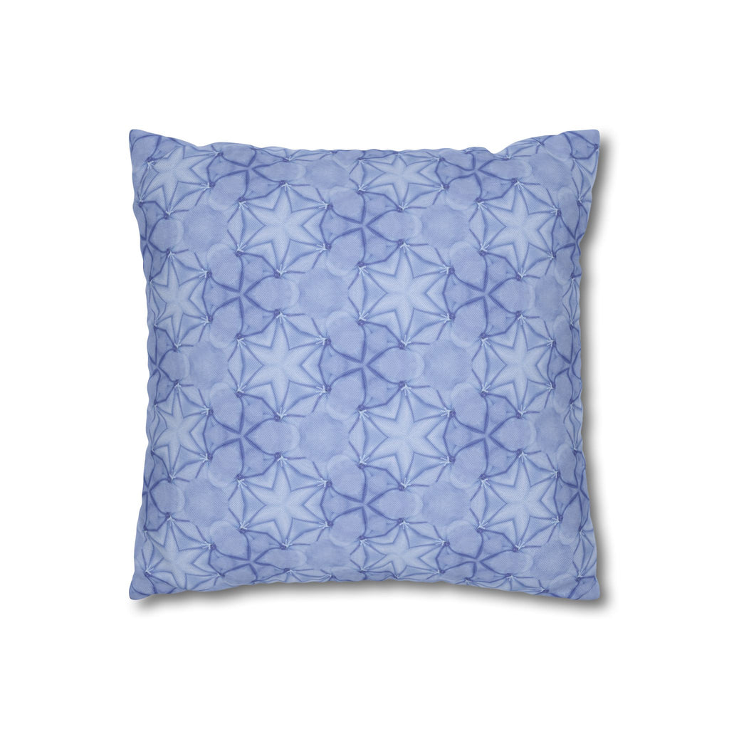 Blue Starfish THROW PILLOW COVER — Soft Starburst Decorative Square Throw Pillow Cover