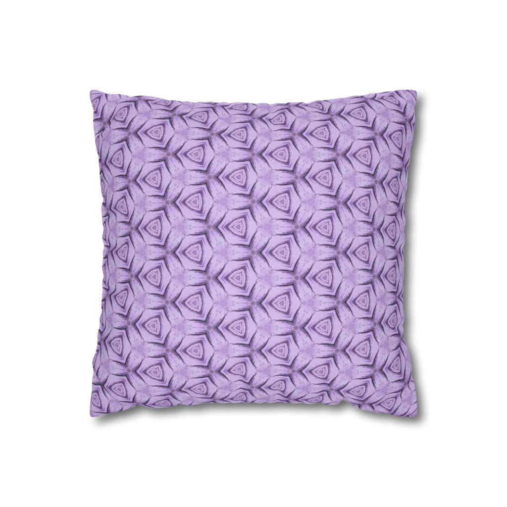 Lavender Petal Geometric Throw THROW PILLOW COVER — Decorative Square Pillow Cover