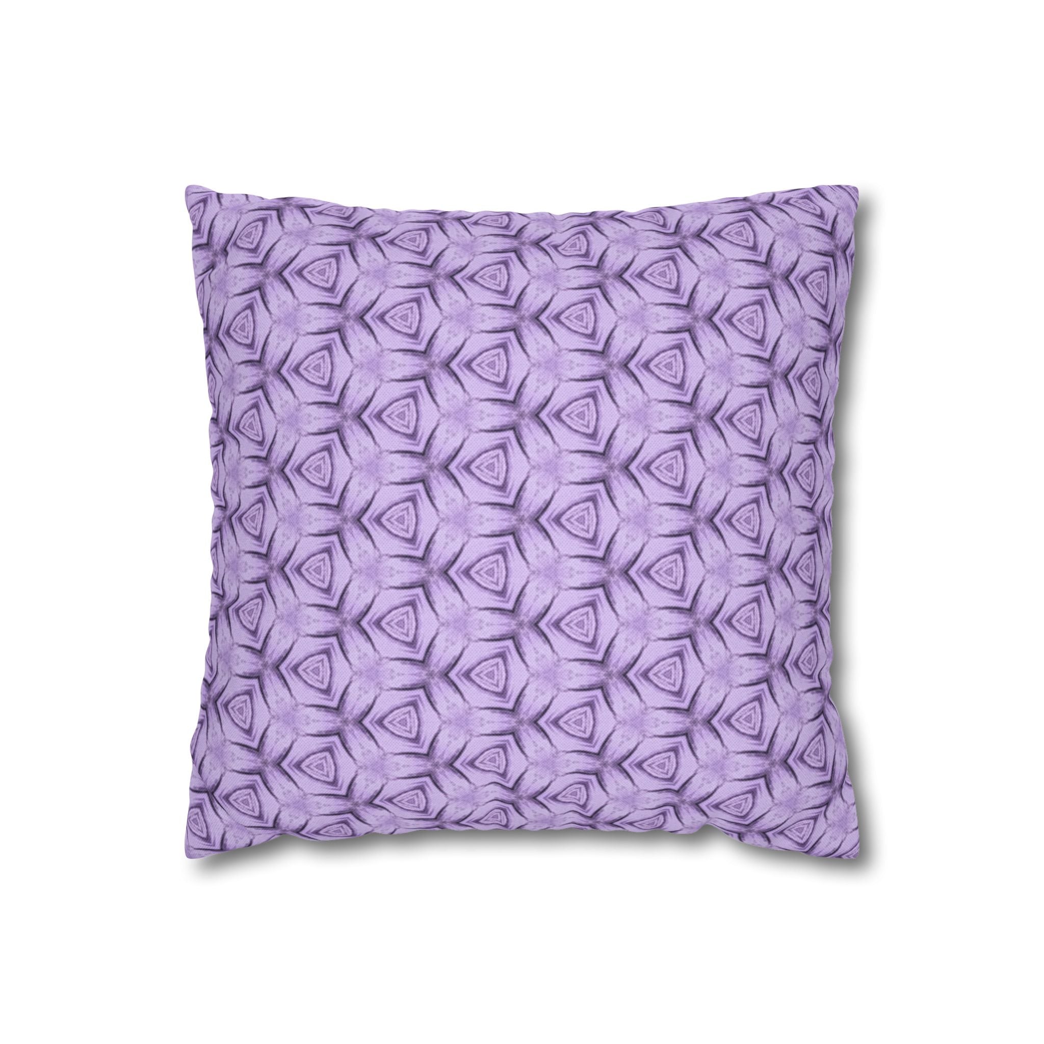 Lavender Petal Geometric Throw THROW PILLOW COVER — Decorative Square Pillow Cover
