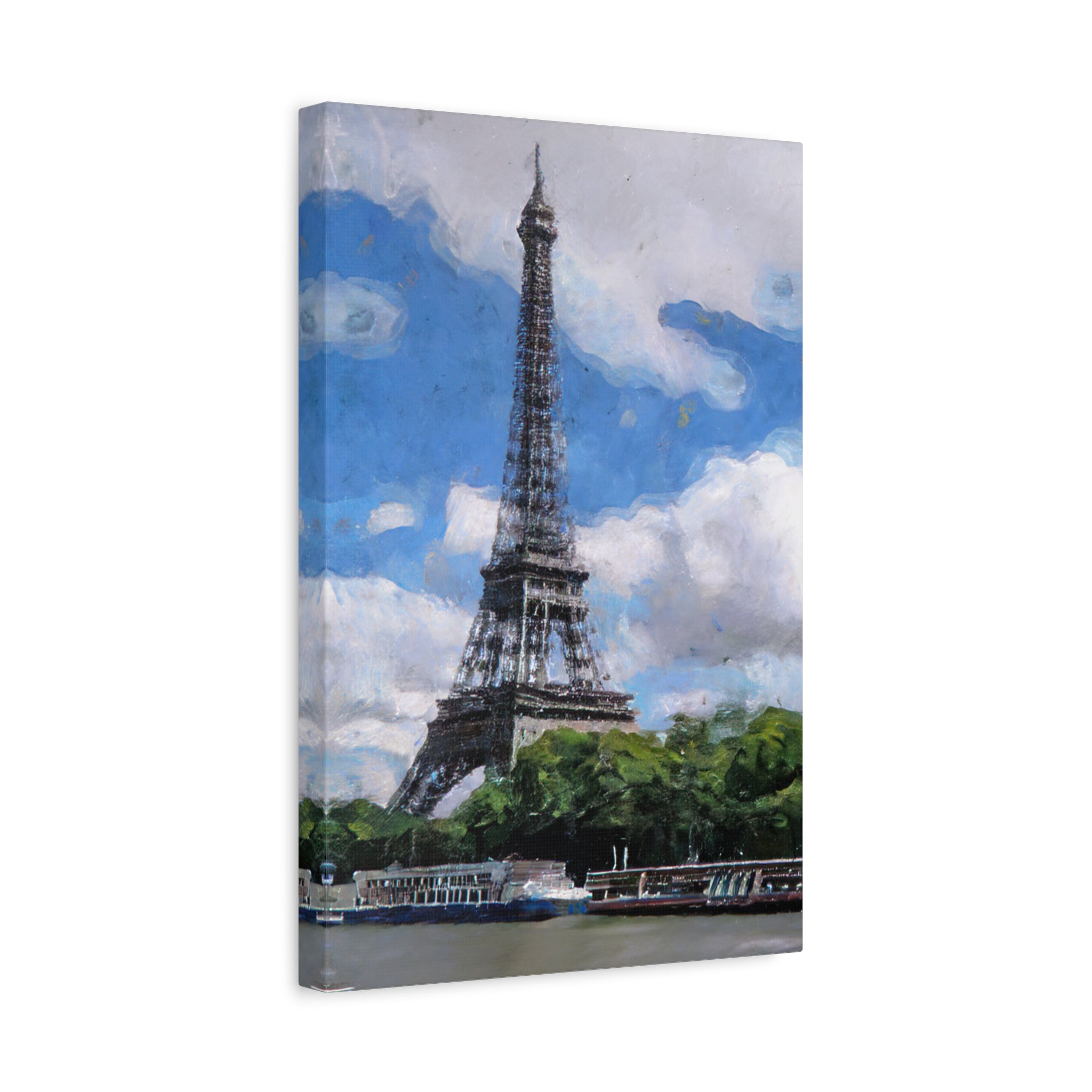 Artistic Eiffel Tower Canvas Wall Art, French Decor, Home Gallery, Travel Lover Gift, Modern Wall Hanging, Gallery Wrap Print