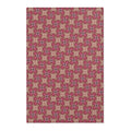 Floral Mosaic Pink Area Rug — Boho Vintage Pattern Accent Rug