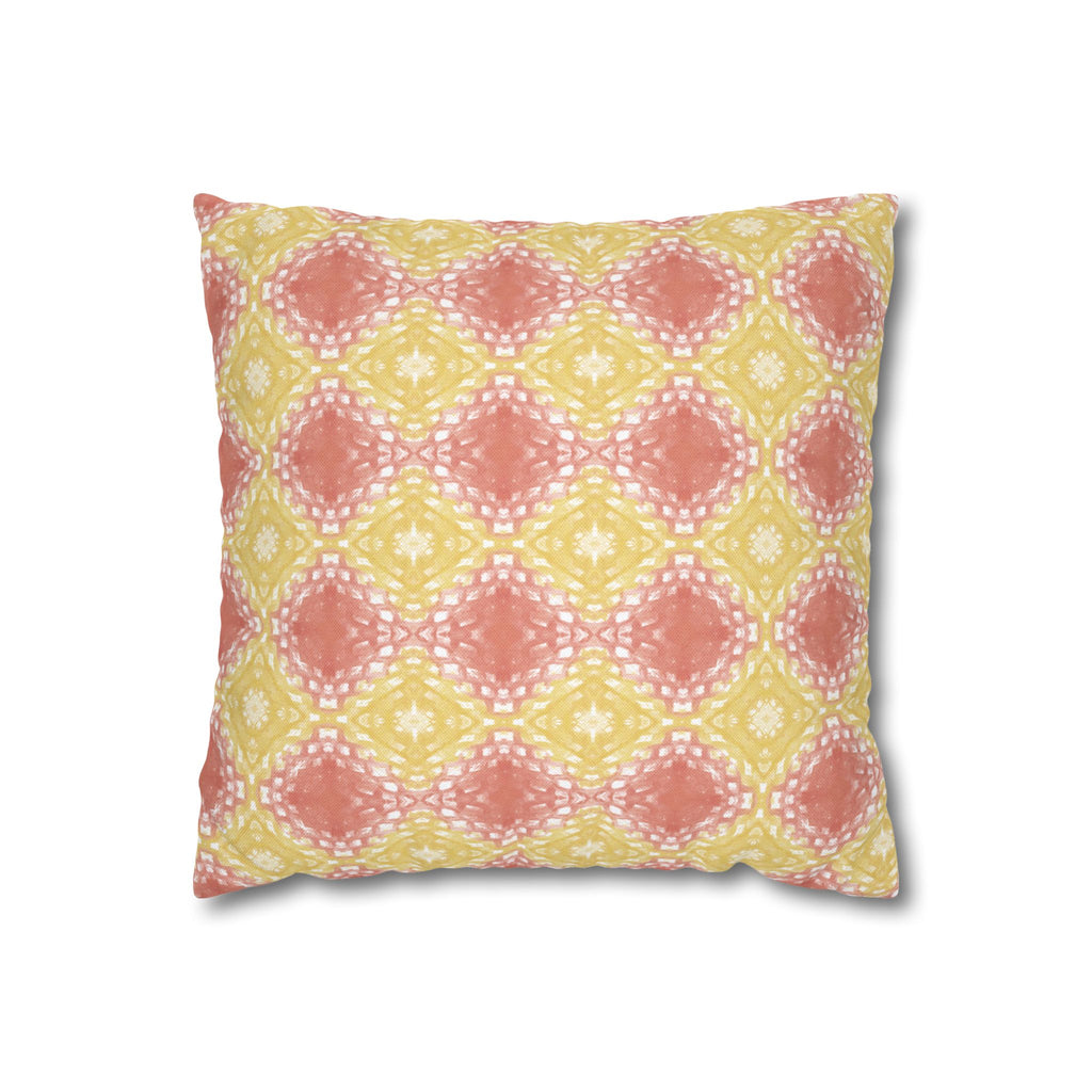 Pastel Boho Diamond Pattern THROW PILLOW COVER — Spun Polyester Decorative Cushion Cover