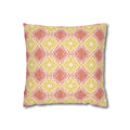 Pastel Boho Diamond Pattern THROW PILLOW COVER — Spun Polyester Decorative Cushion Cover