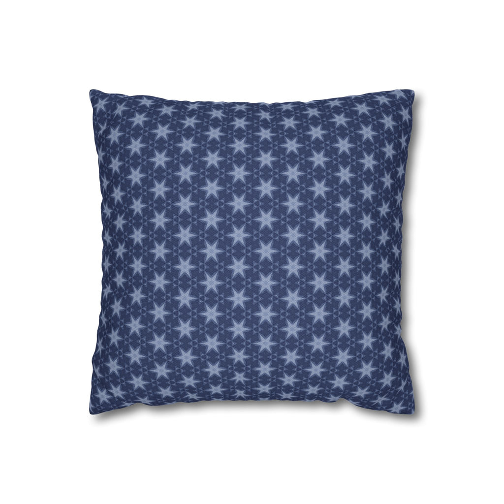 Patriotic July 4th Blue Stars THROW PILLOW COVER