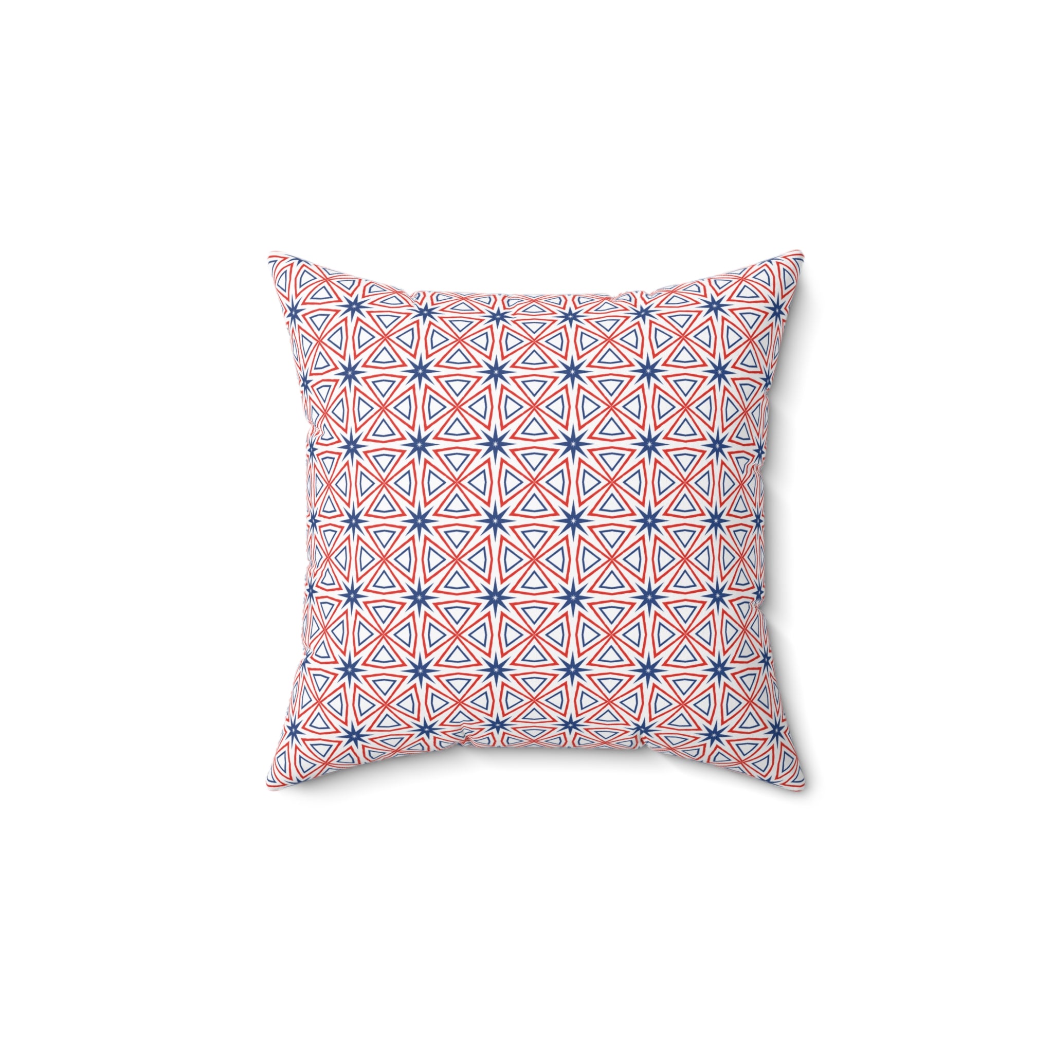 Independence Day Red White & Blue Accent Pillow - Spun Polyester Square