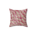Pink Watercolor Floral Pillow — Soft Abstract Botanical Throw Pillow