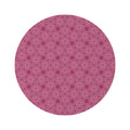 Pink Floral Kaleidoscope Round Rug — Decorative Boho Accent Rug