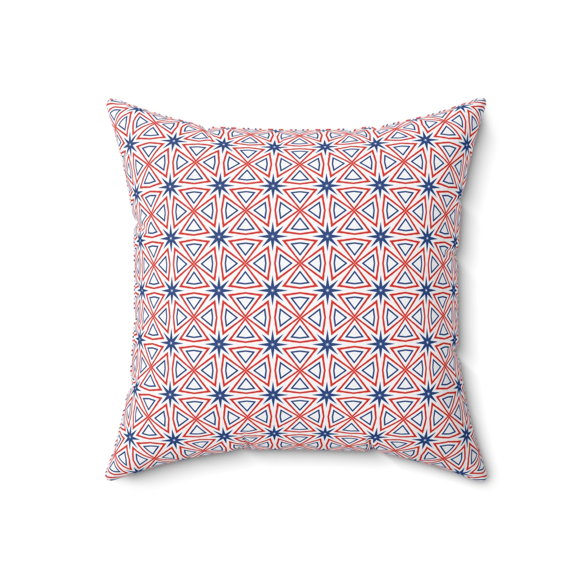Independence Day Red White & Blue Accent Pillow - Spun Polyester Square