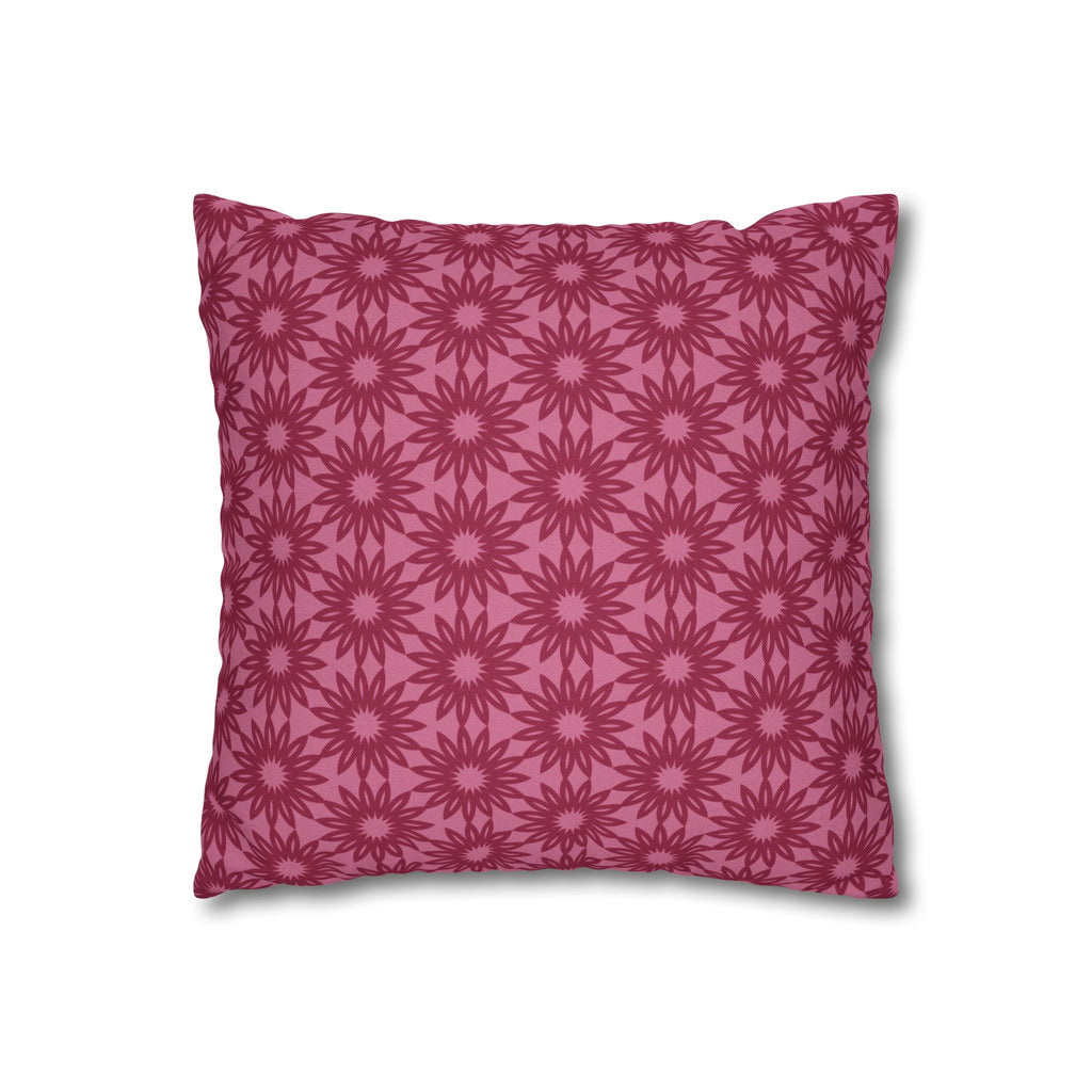 Berry Pink Floral THROW PILLOW COVER — Decorative Square Throw Pillow Cover