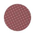 Round Rug - Pink Floral Mosaic Pattern Boho Accent Rug