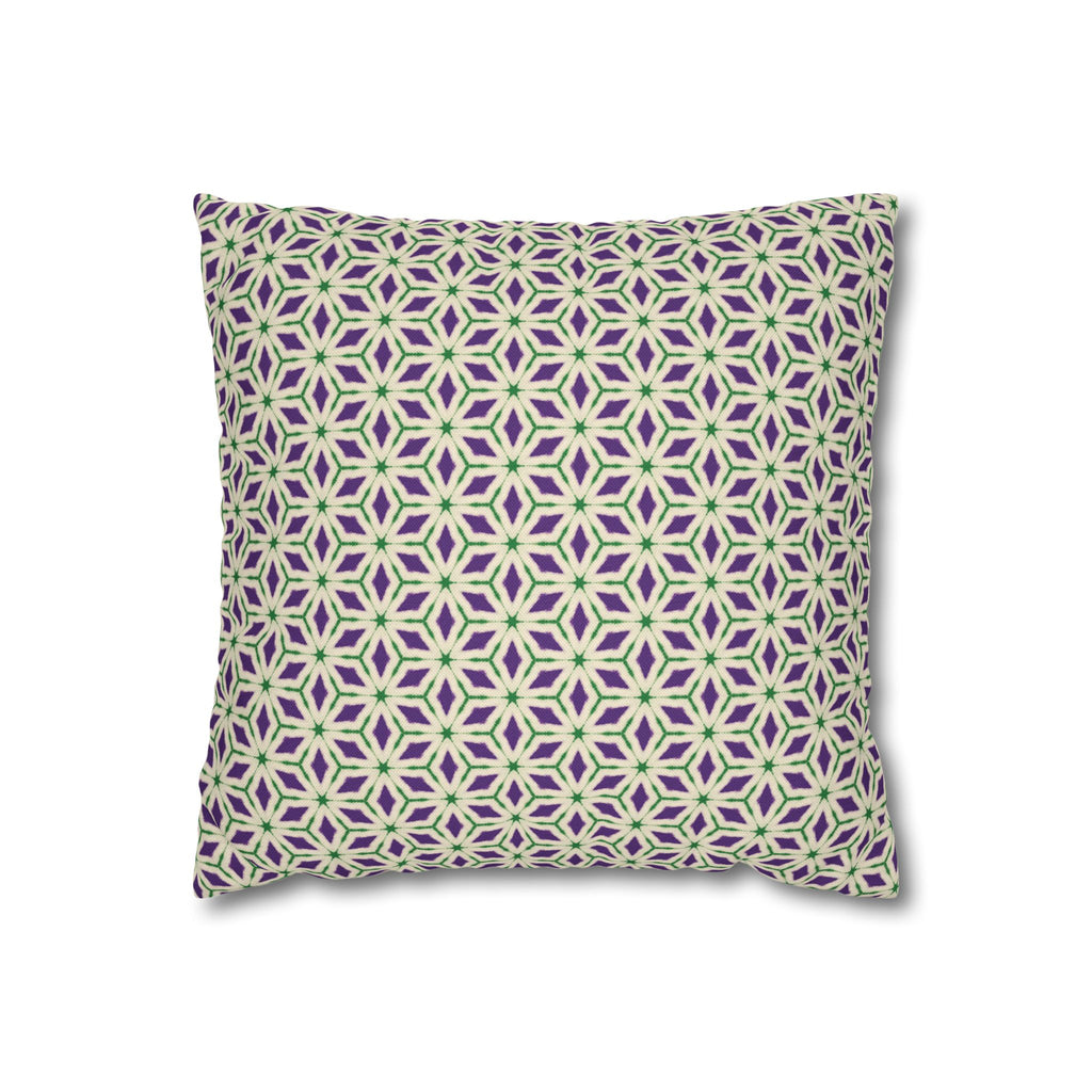 Purple & Green Floral THROW PILLOW COVER — Modern Moroccan Pattern Throw Pillow Cover