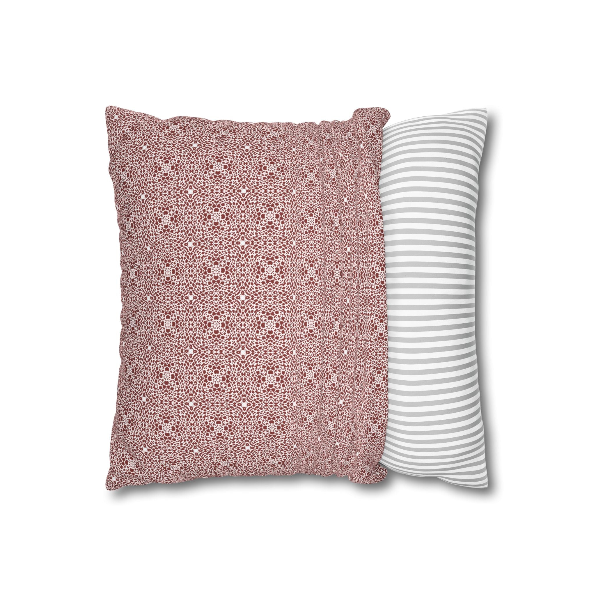 Brown Leopard Print THROW PILLOW COVER - Decorative Square Throw Pillow Cover
