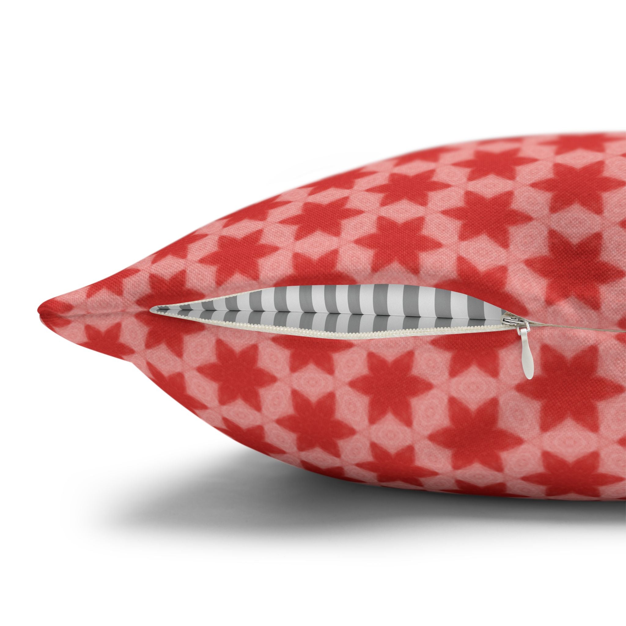 July 4th Red Stars Square THROW PILLOW COVER — Patriotic Independence Day Decor