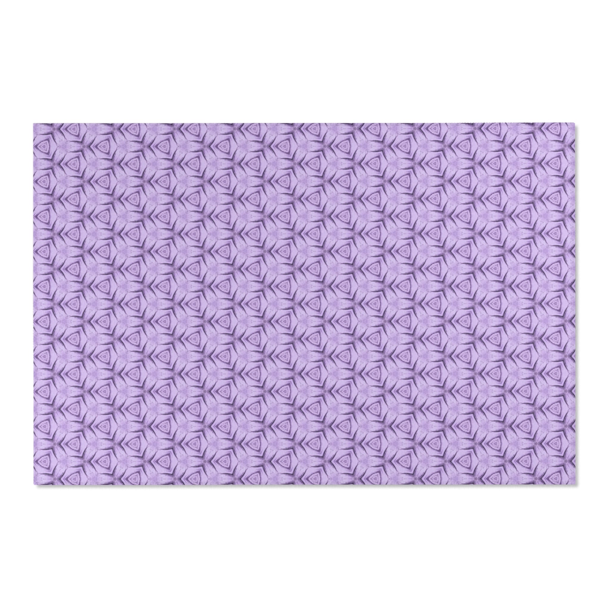 Lavender Petal Geometric Area Rug — Modern Floral Accent Rug