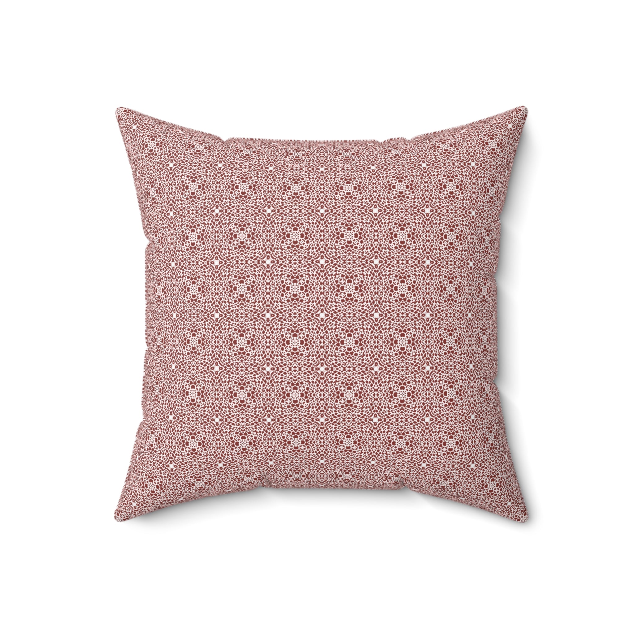 Brown Leopard Print Spun Polyester Square Pillow