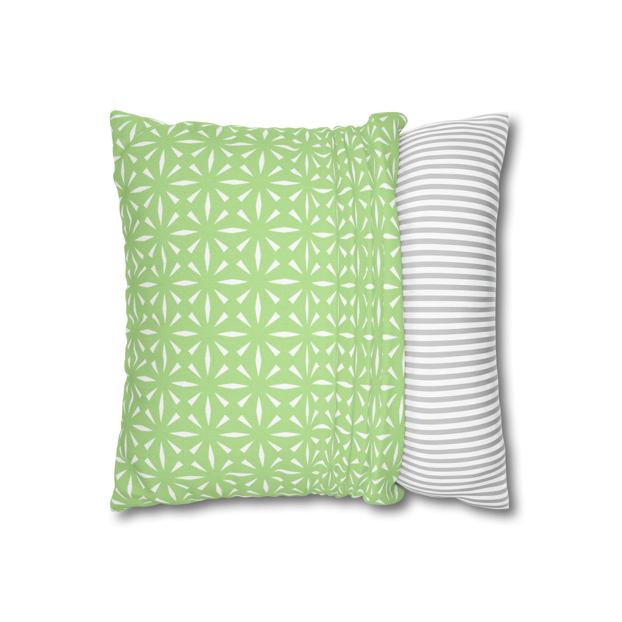 Pistachio Green Pattern THROW PILLOW COVER — Decorative Square Throw Pillow Cover