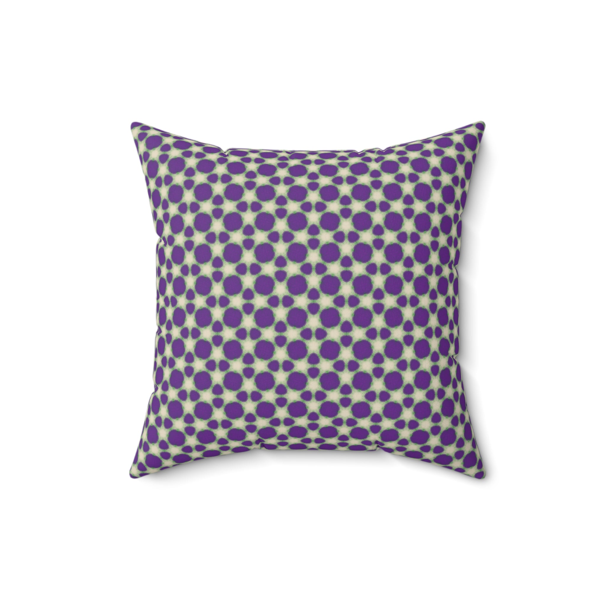 Purple Animal Print Throw Pillow — Modern Retro Pattern Accent Cushion