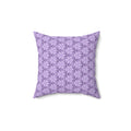 Lavender Petal Decorative Pillow — Purple Geometric Accent Cushion