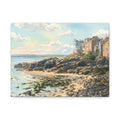Coastal Seaside Village Matte Canvas Wall Art - Stretched Beachscape Print