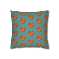 Teal Autumn Pumpkin Pattern THROW PILLOW COVER — Teal Fall Décor Cushion Cover
