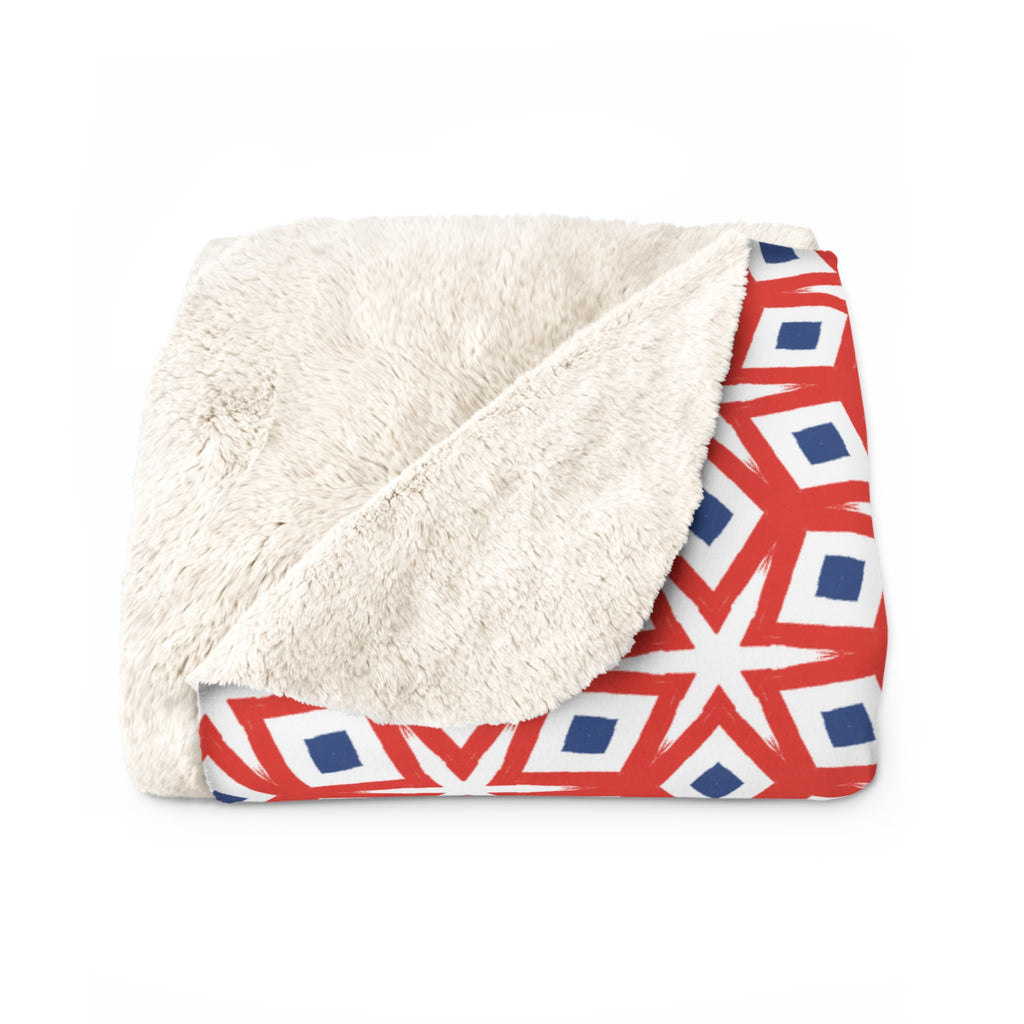July 4th Fun Sherpa Blanket — Patriotic Independence Day Throw