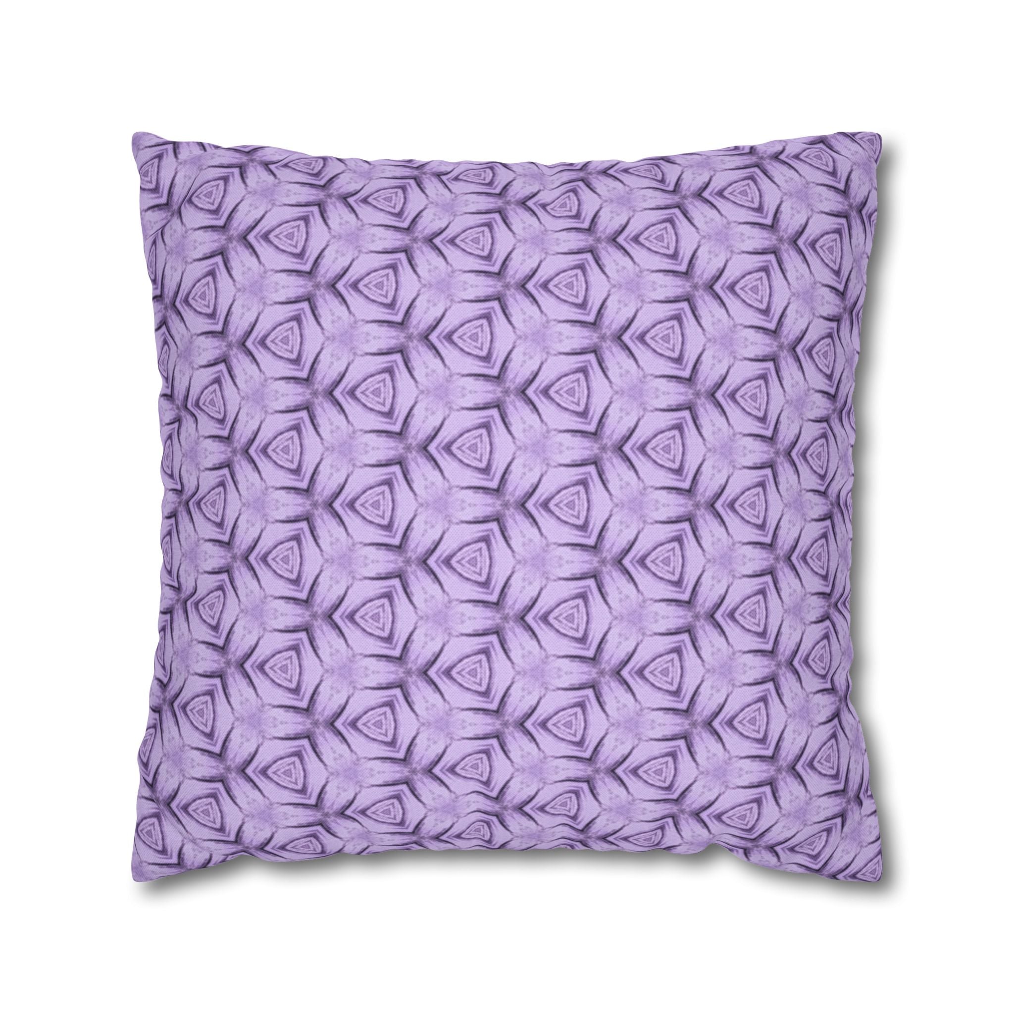Lavender Petal Geometric Throw THROW PILLOW COVER — Decorative Square Pillow Cover