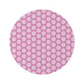 Pink Honeycomb Round Rug – Geometric Nursery Accent Rug