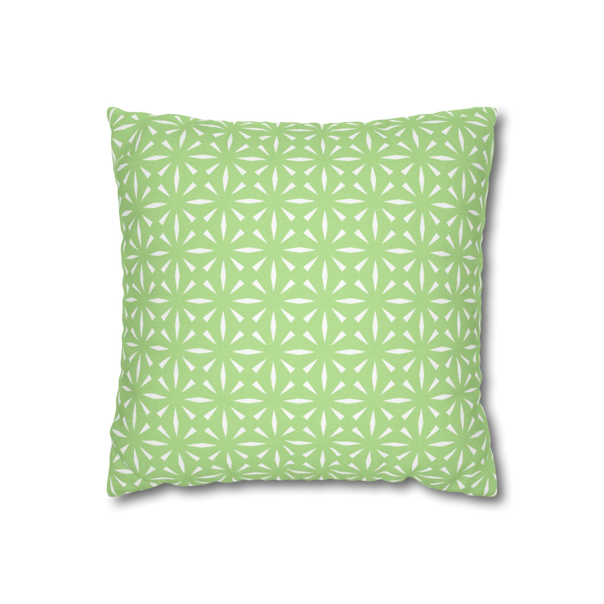 Pistachio Green Pattern THROW PILLOW COVER — Decorative Square Throw Pillow Cover