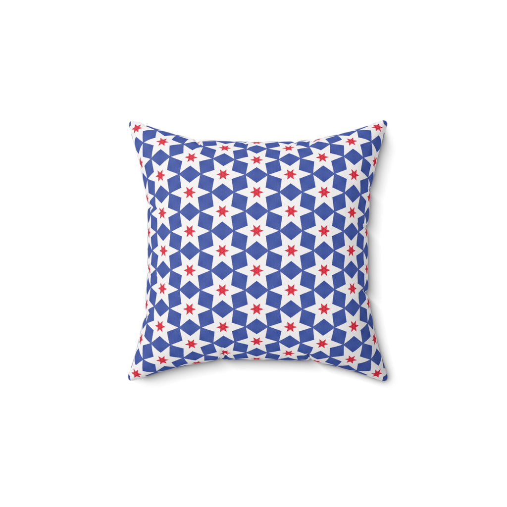 Independence Day Stars Red White & Blue Square Pillow