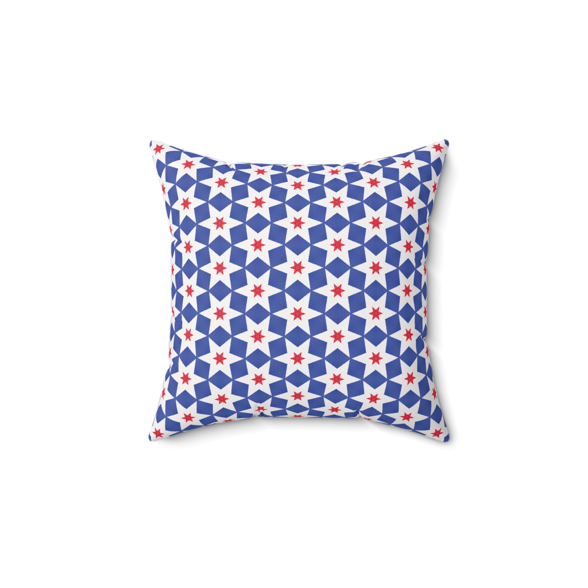 Independence Day Stars Red White & Blue Square Pillow