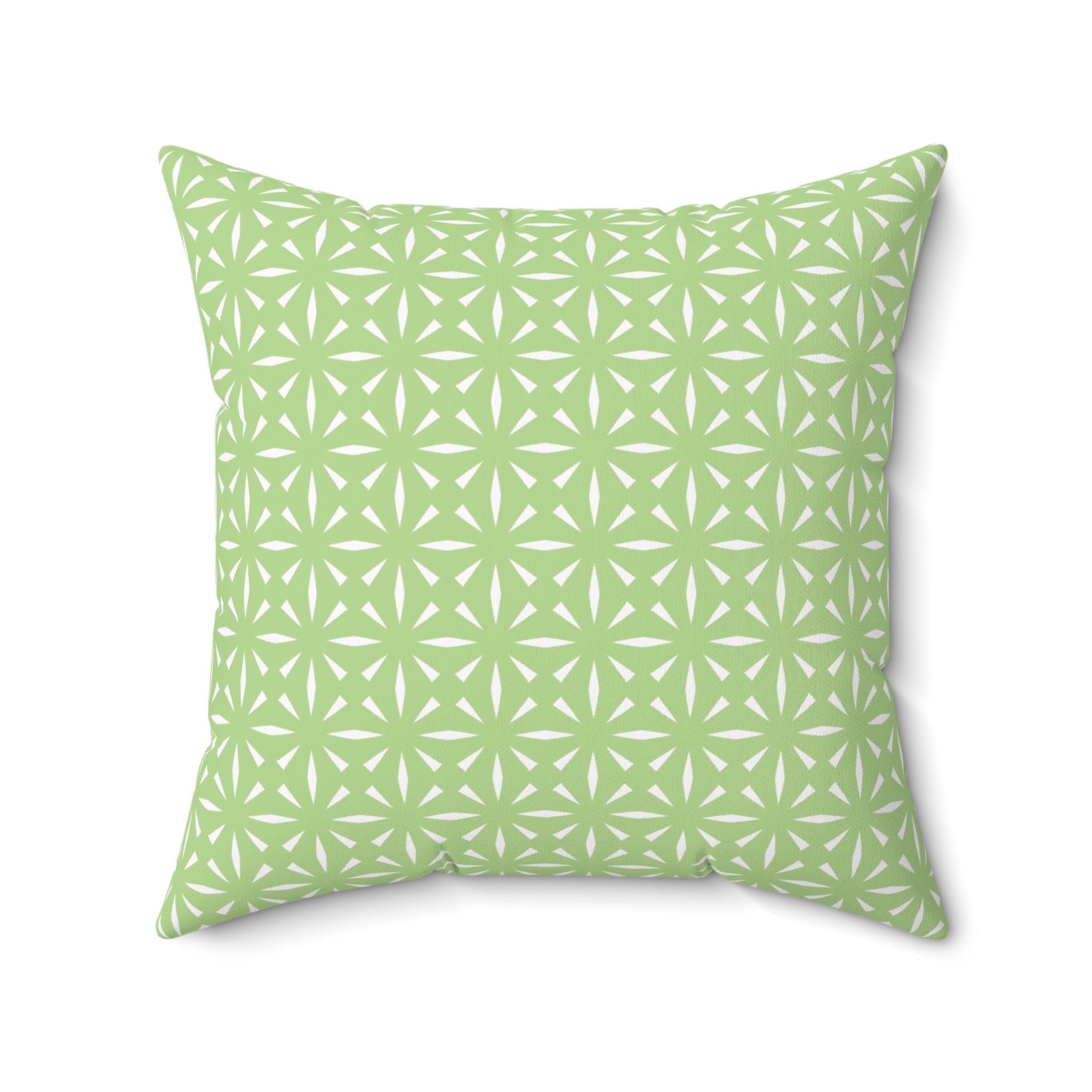 Pistachio Green Pattern Pillow - Spun Polyester Throw Cushion