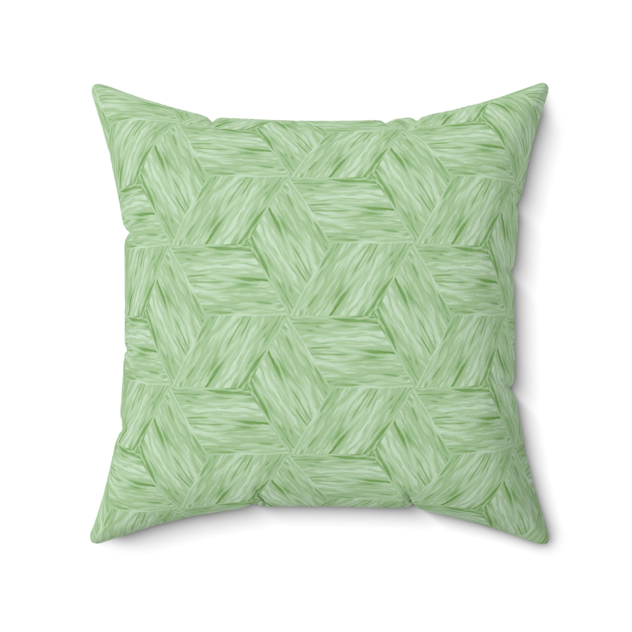 Mint Green Spun Polyester Throw Pillow