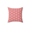 July 4th Fun Holiday Throw Pillow — Patriotic Spun Polyester Cushion