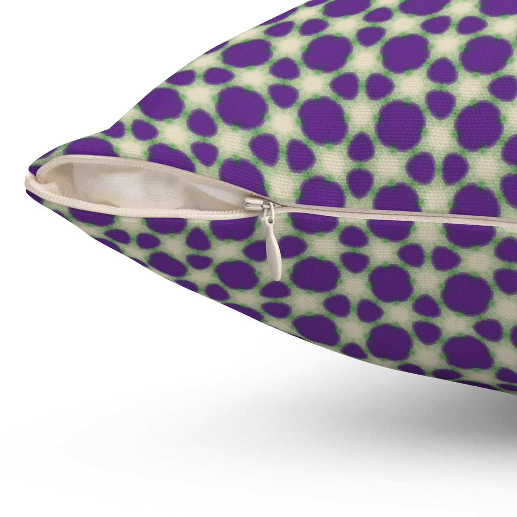 Purple Animal Print Throw Pillow — Modern Retro Pattern Accent Cushion