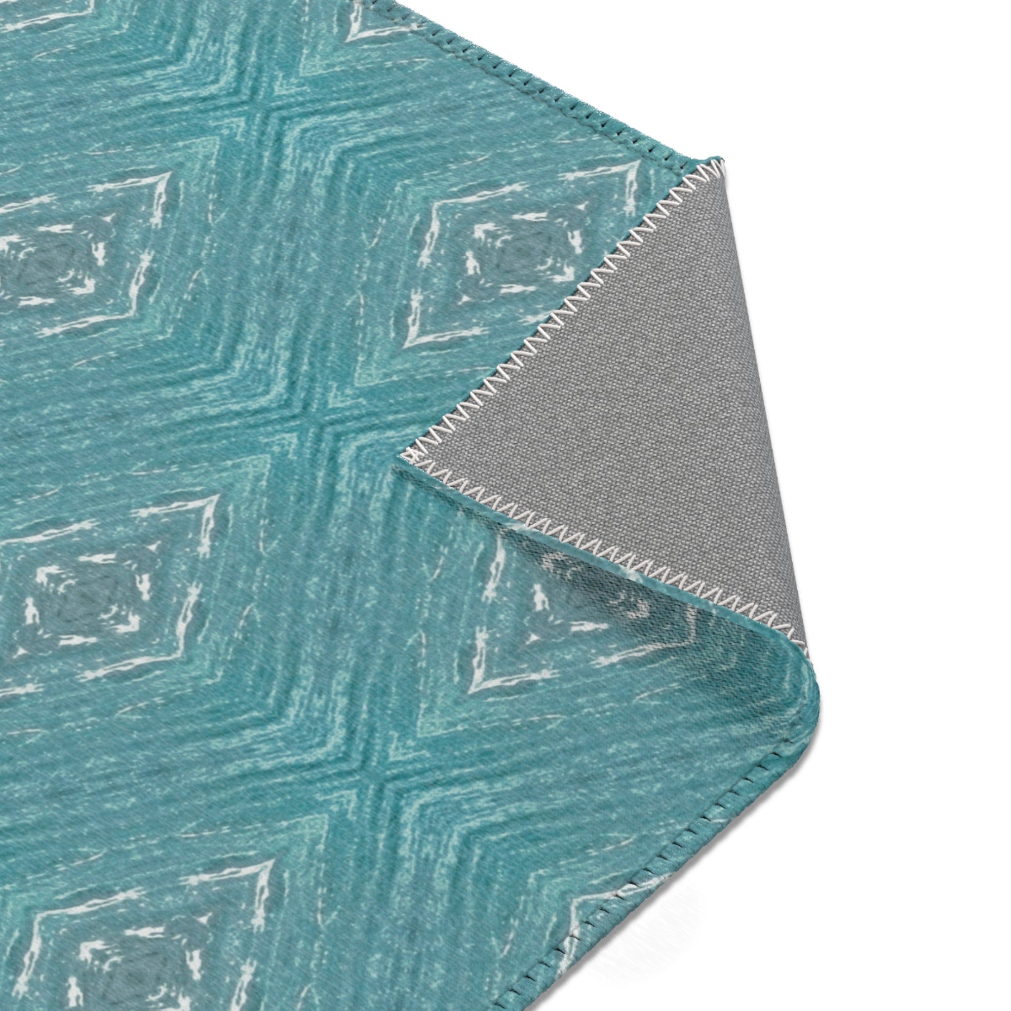 Teal Area Rug — Solid Teal Accent Rug for Living Room, Bedroom, or Entryway