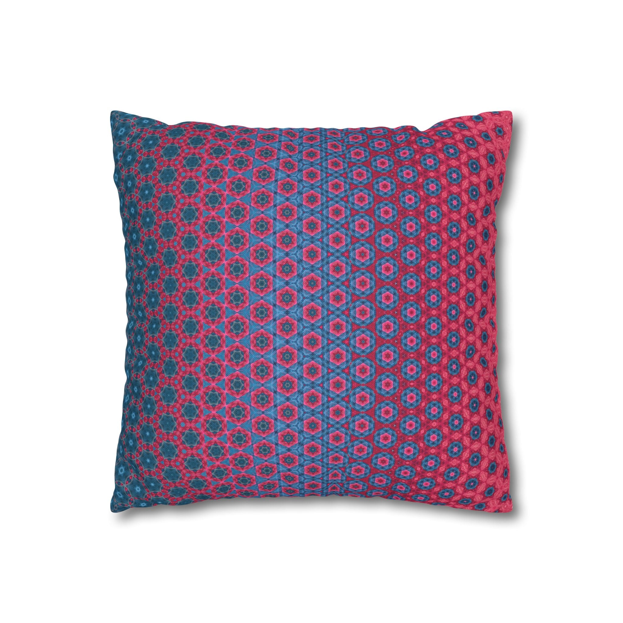 Ombre Pattern THROW PILLOW COVER — Pink & Teal Decorative Cushion Cover